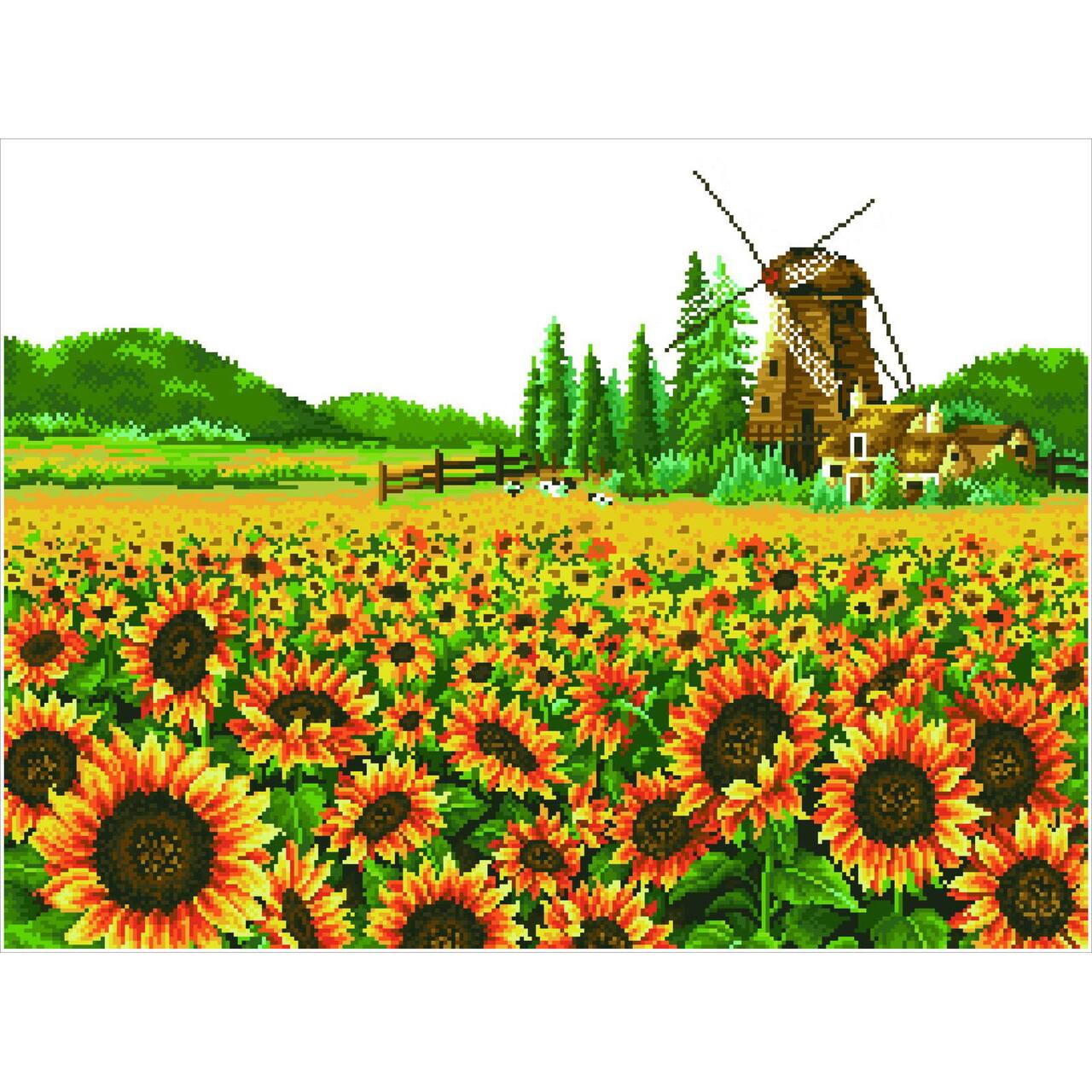 Diamond Dotz® Sunflower Windmill Diamond Painting Kit